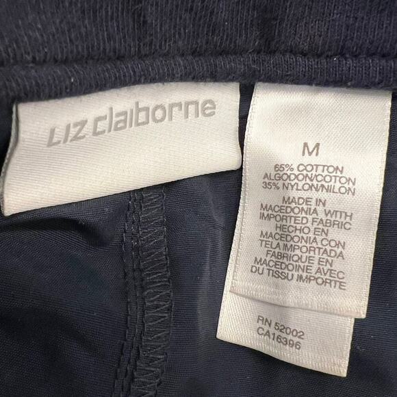 Liz Claiborne Navy Blue Cotton/Nylon Drawstring Utility Beach Skirt Size M - Picture 4 of 7